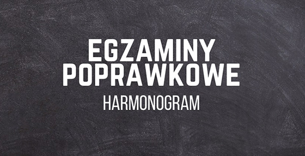 Harmonogram egzaminów poprawkowych