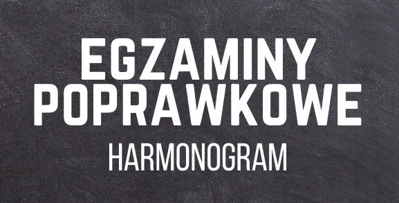 Harmonogram egzaminów poprawkowych maturalnych oraz egzaminów z przedmiotów ogólnokształcących