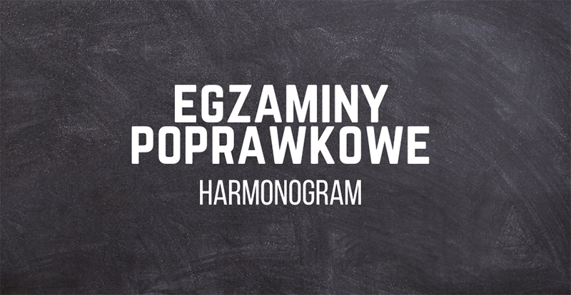 Harmonogram egzaminów poprawkowych - I semestr 2024-2025